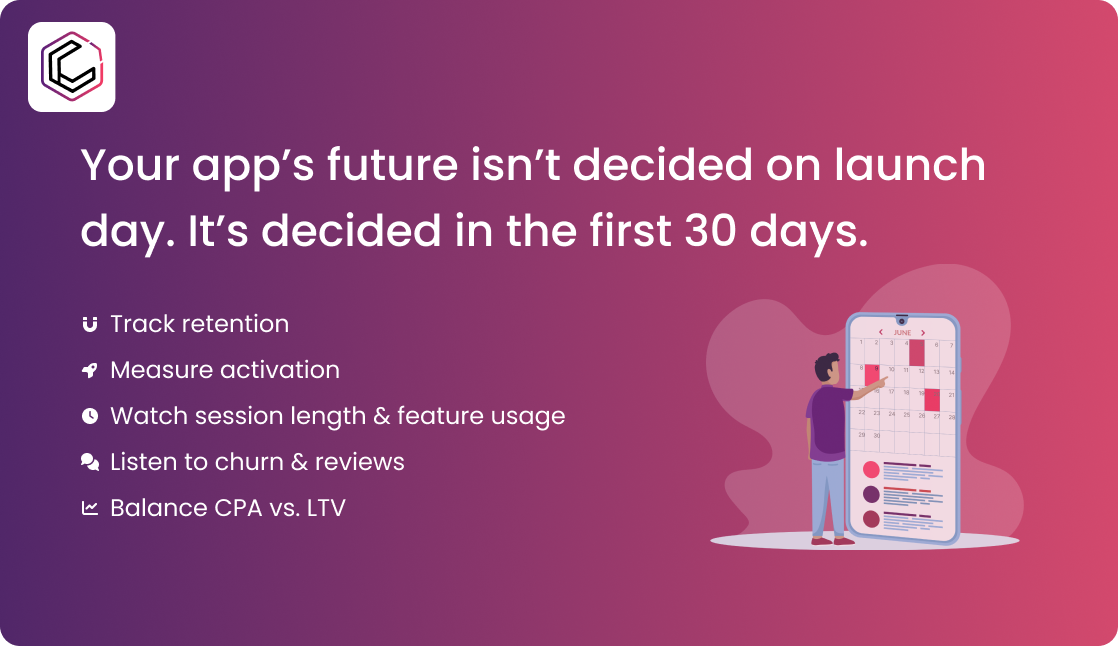 App launch metrics dashboard