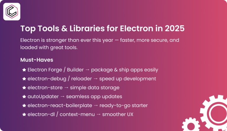 Electron tools and libraries for desktop app development in 2025.